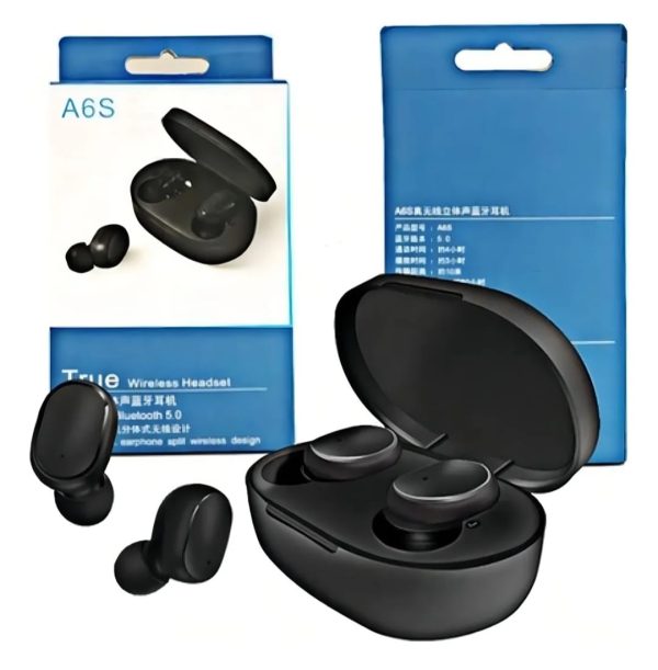 Auriculares In-ear Inalámbricos Bluetooth A6s Negro Zhome
