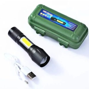 Linterna Tactica Led Militar Recargable Zoom Usb