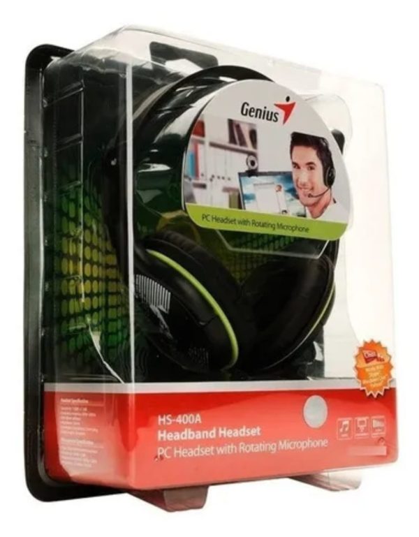 Auricular Genius Hs-400a Micrófono Headset Pc