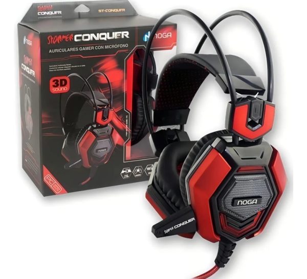 Auriculares Gamer Vincha Luz Led Microfono Sonido Hd