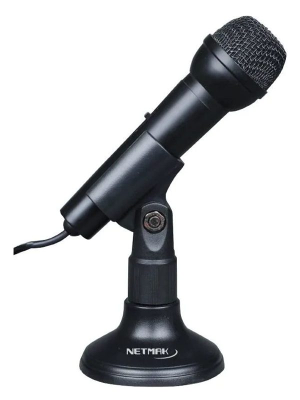 Microfono Para Pc Con Base Netmak Nm Mc2 Boton