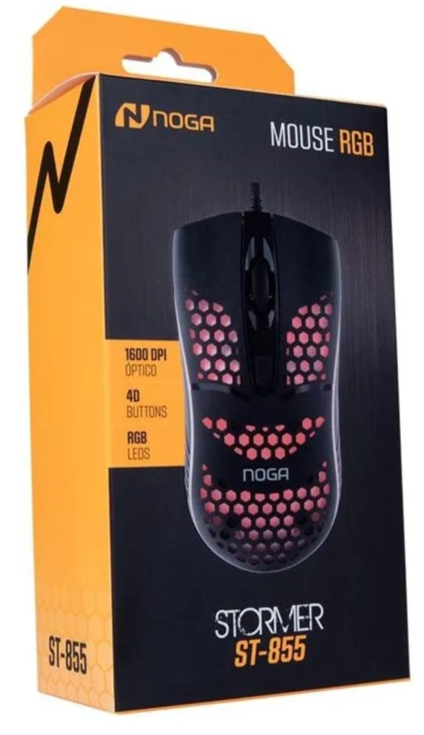 Mouse Gamer Binden Ux2 12000 Dpi Luces Rgb