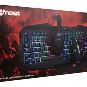 Combo Gaming Retroiluminado Usb Noganet NKB-403