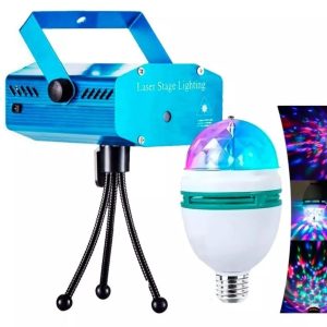 Combo Fiesta Proyector Audio Ritmico +luz Giratorio