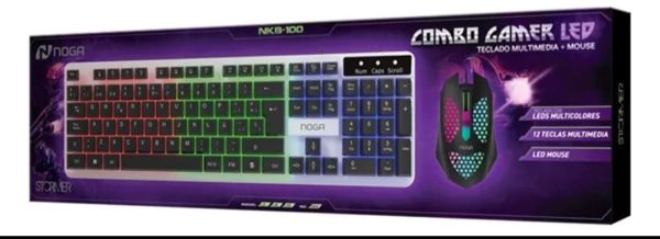 Kit Teclado + Mouse Gamer Noga Nkb-100 Retroiluminado