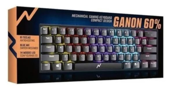 Teclado Gamer Mecanico 60% Pc Rgb Noga Ganon
