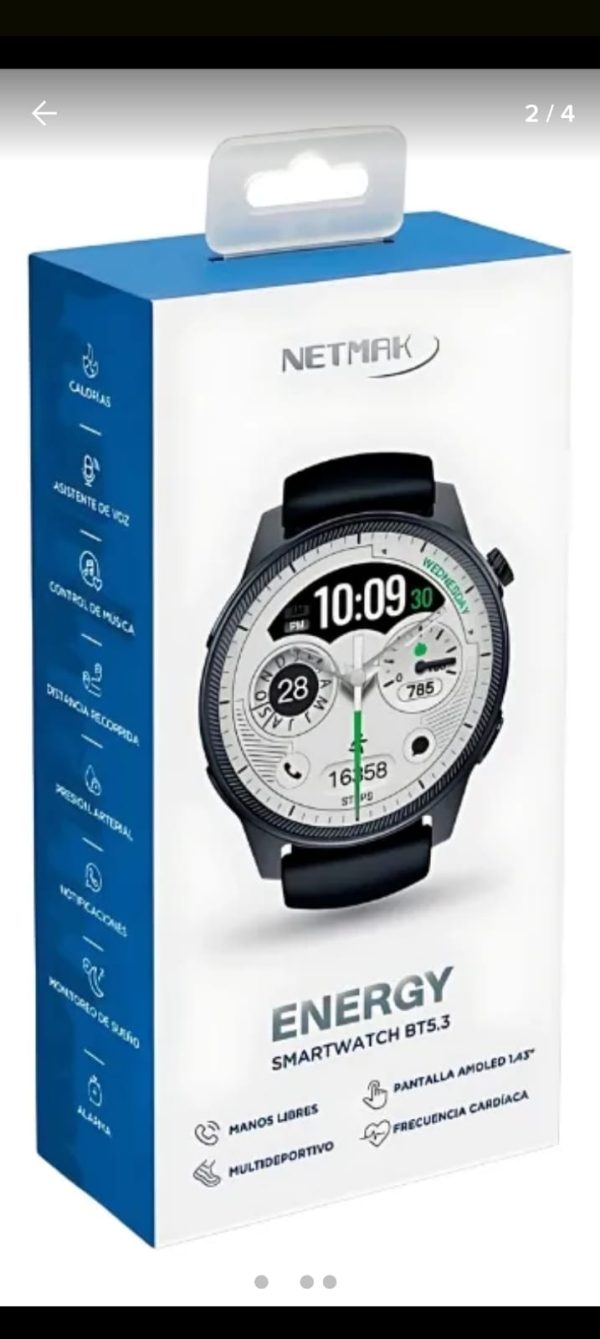 Smartwatch Redondo Resistente Al Agua Pasos