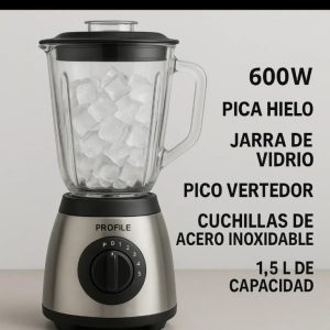 Licuadora Y Moledor Vasos De Vidrio Procesador Potente