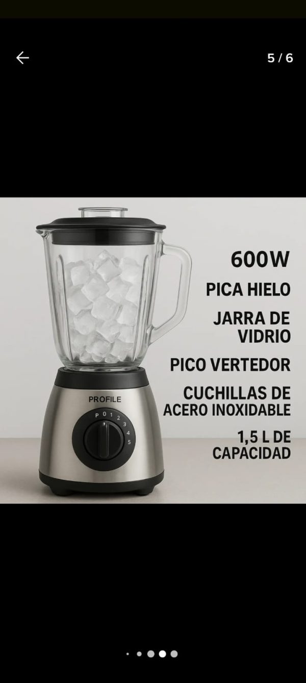 Licuadora Y Moledor Vasos De Vidrio Procesador Potente
