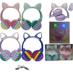 Auricular Vincha Bt Pop It Celeste/rosa