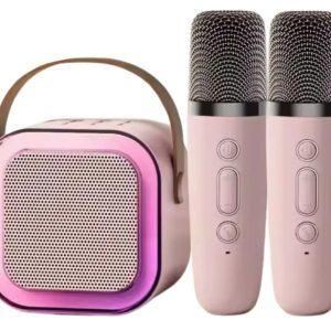 Mini Altavoz De Karaoke Con Micrófono Con 1 Micrófono