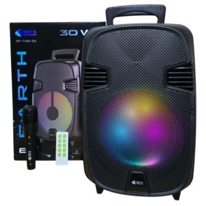 Parlante Portatil Bluetooth C/ Microfono 8 Pulgadas Negro