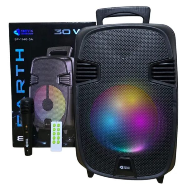 Parlante Portatil Bluetooth C/ Microfono 8 Pulgadas Negro