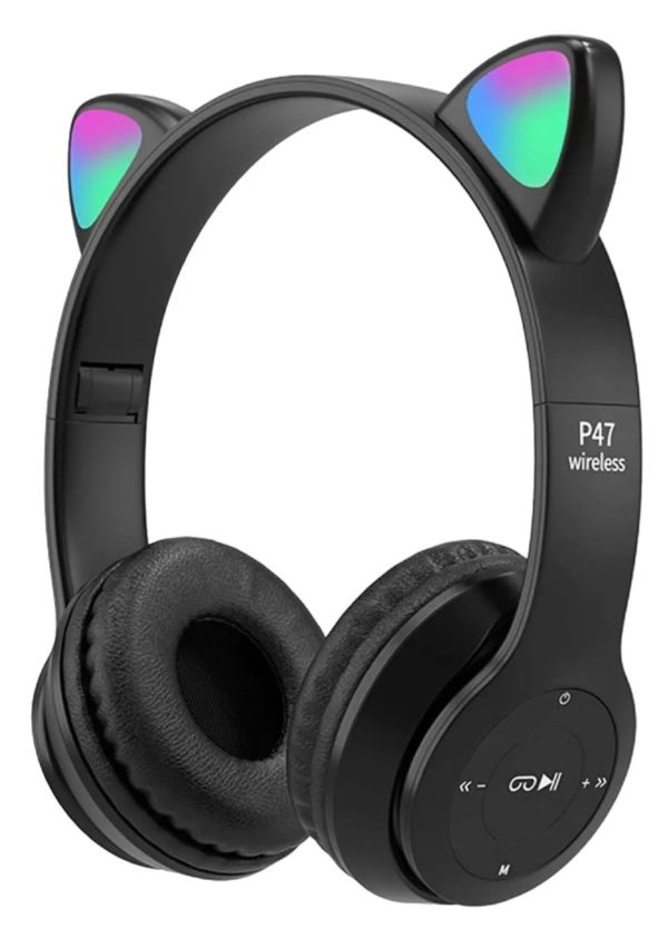 Audífonos Orejas De Gato Led Diadema Bluetooth