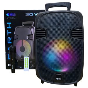 Parlante Portátil Bluetooth 8 Pulgadas Micrófono Luces