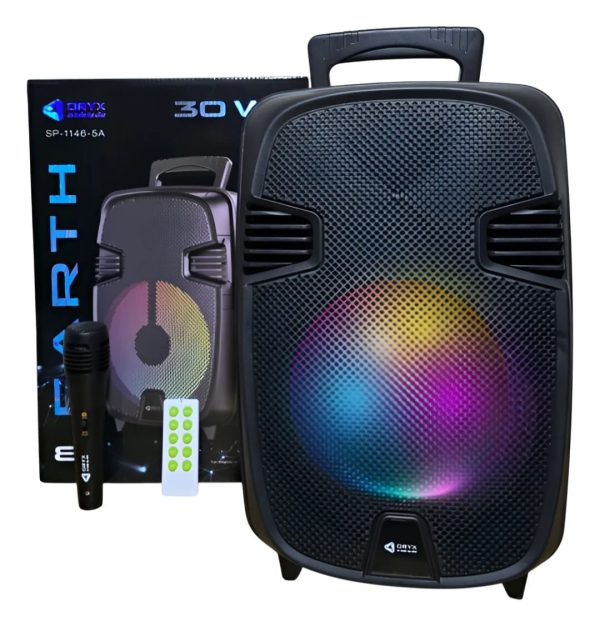 Parlante Portátil Bluetooth 8 Pulgadas Micrófono Luces